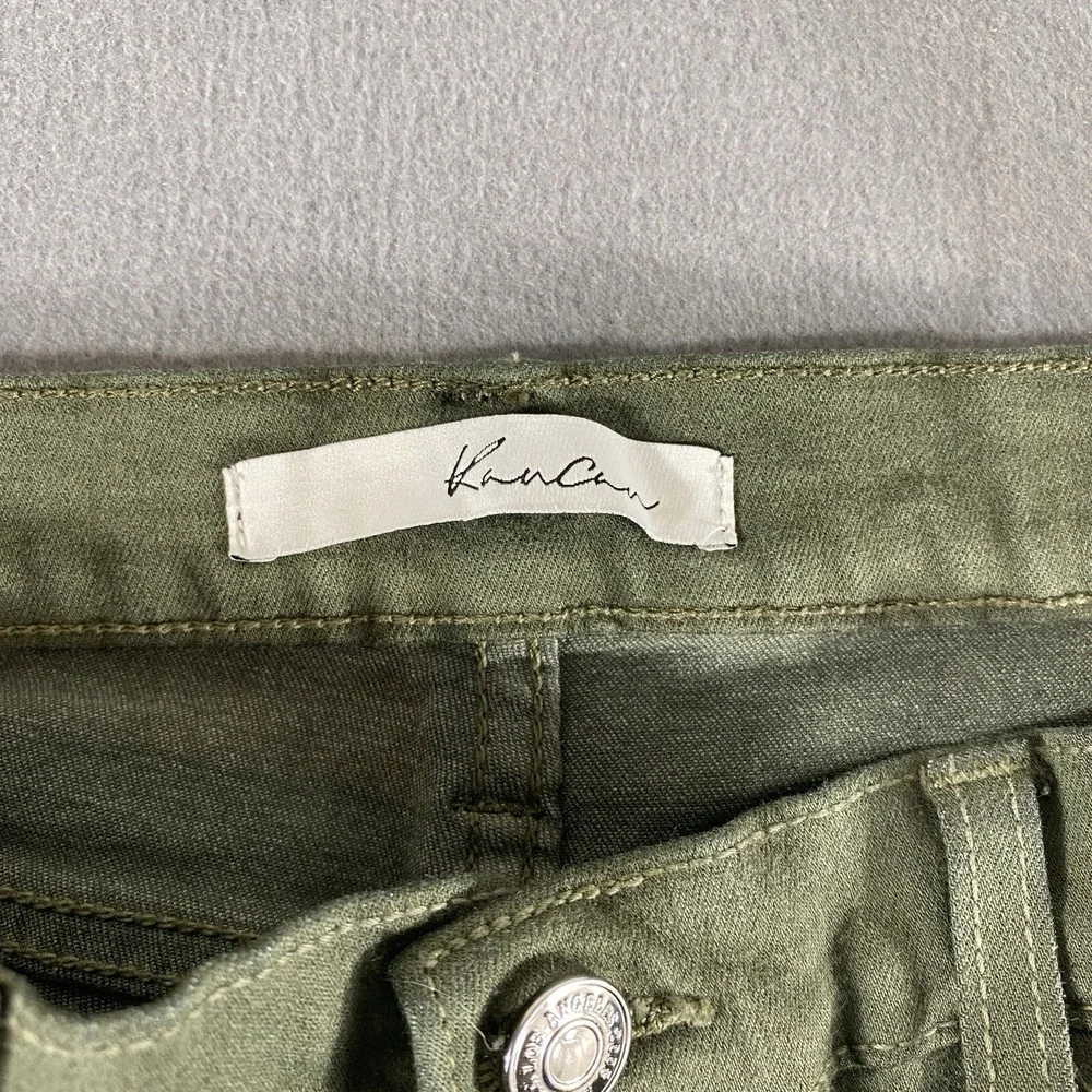 KanCan Skinny Jeans Womens Size‎ 11/29 Olive Green Distressed Ripped Knee